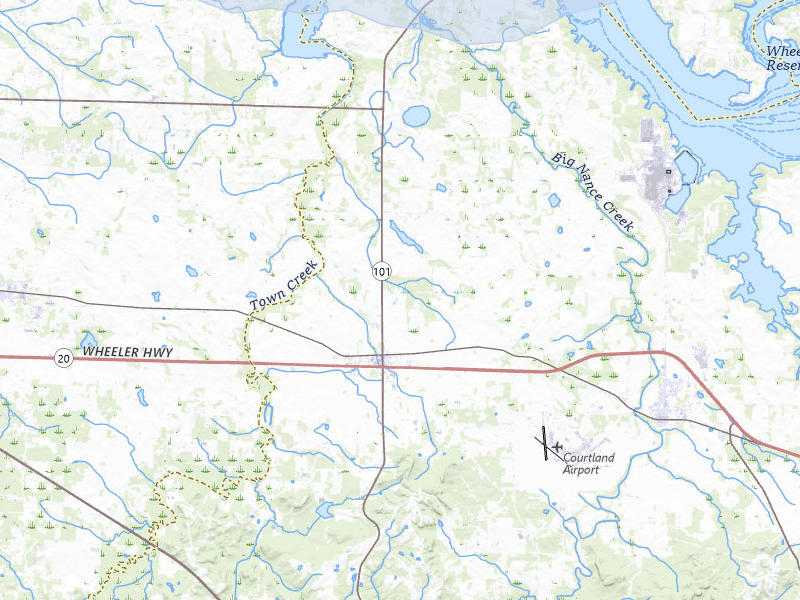 NEXRAD radar-signature map of the hail storm over Town Creek, AL on Aug 17, 2026
