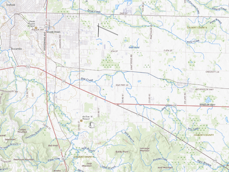 Radar-estimated hail-size map of the storm over Tuscumbia, AL on Sep 4, 2026
