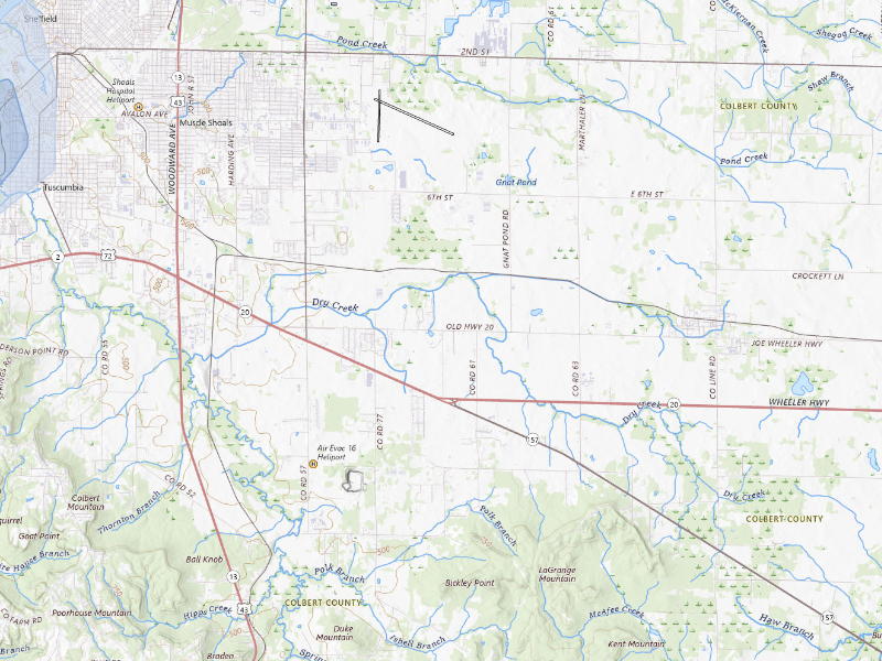 NEXRAD radar-signature map of the hail storm over Tuscumbia, AL on Sep 4, 2026