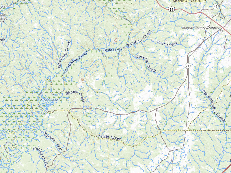 Radar-estimated hail-size map of the storm over Uriah, AL on Jul 5, 2026