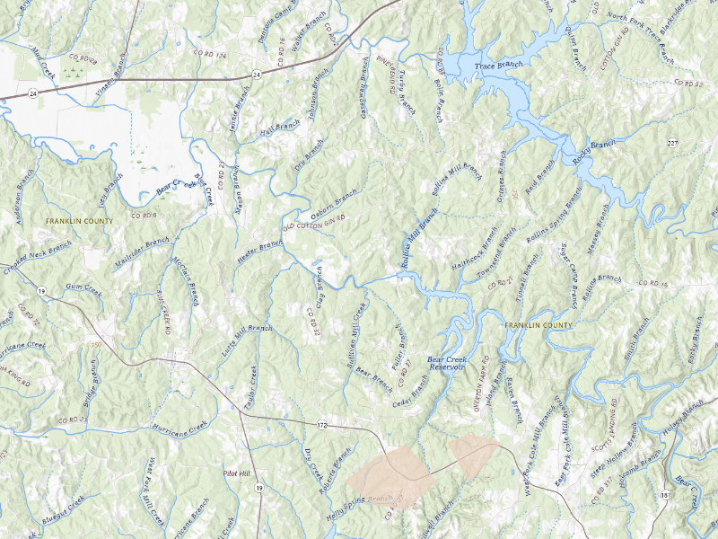 Radar-estimated hail-size map of the storm over Vina, AL