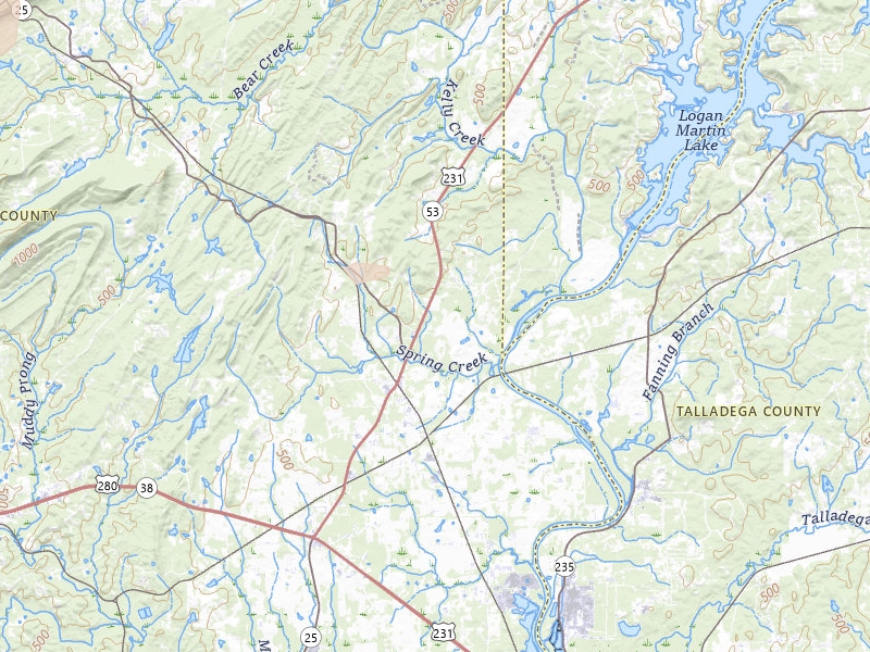 Radar-estimated hail-size map of the storm over Vincent, AL on Jul 27, 2026