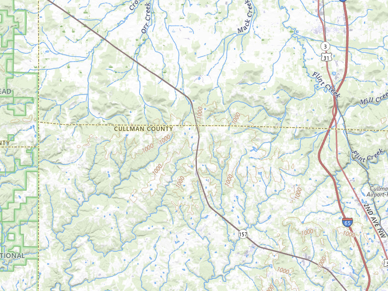 NEXRAD radar-signature map of the hail storm over Vinemont, AL on Jul 5, 2026