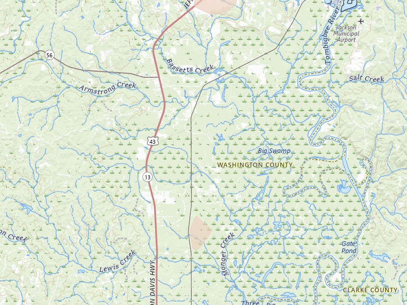 Radar-estimated hail-size map of the storm over Wagarville, AL on Jun 2, 2026