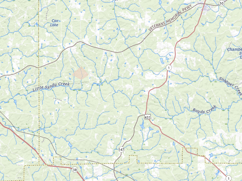 Radar-estimated hail-size map of the storm over Waverly, AL on Aug 13, 2026