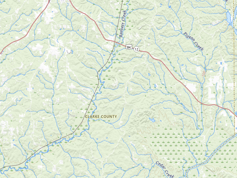 Radar-estimated hail-size map of the storm over Whatley, AL on May 23, 2026