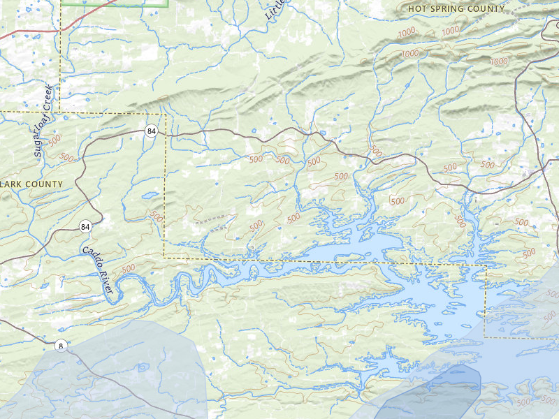 NEXRAD radar-signature map of the hail storm over Amity, AR on Apr 28, 2026