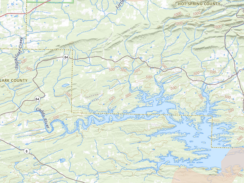 Radar-estimated hail-size map of the storm over Amity, AR on Jul 4, 2026