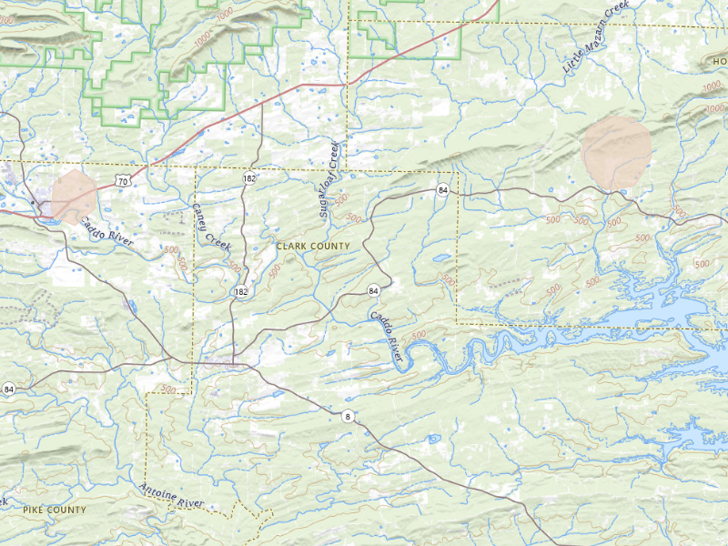 Radar-estimated hail-size map of the storm over Amity, AR
