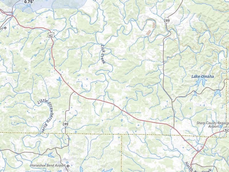 NEXRAD radar-signature map of the hail over Ash Flat, AR