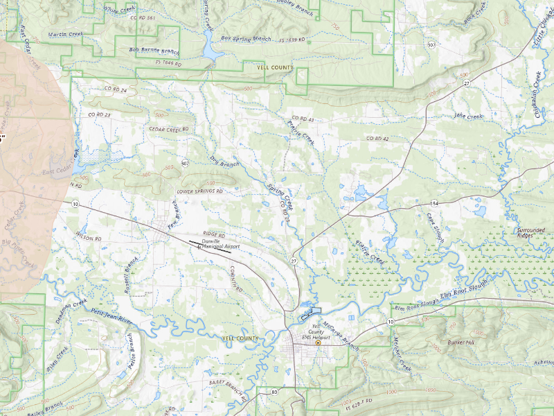 Radar-estimated hail-size map of the storm over Belleville, AR
