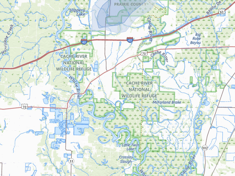 NEXRAD radar-signature map of the hail storm over Biscoe, AR on Apr 28, 2026