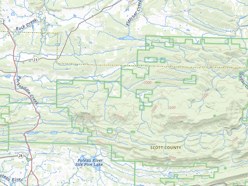 Radar-estimated hail-size map of the storm over Booneville, AR on Apr 28, 2026