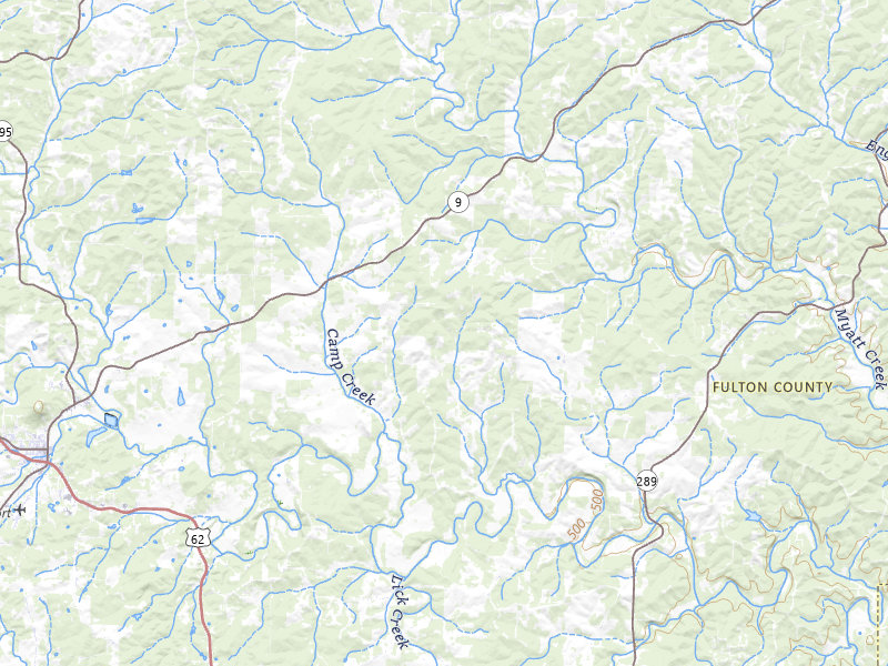 Radar-estimated hail-size map of the storm over Camp, AR on Mar 15, 2026