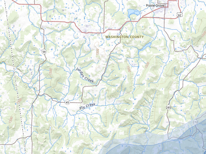 NEXRAD radar-signature map of the hail storm over Canehill, AR on Jul 11, 2026