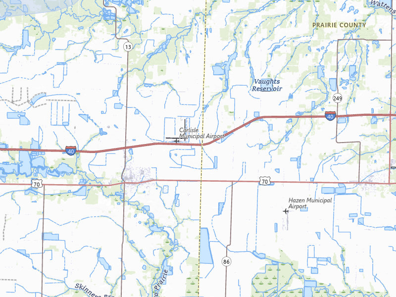 NEXRAD radar-signature map of the hail storm over Carlisle, AR on Aug 17, 2026