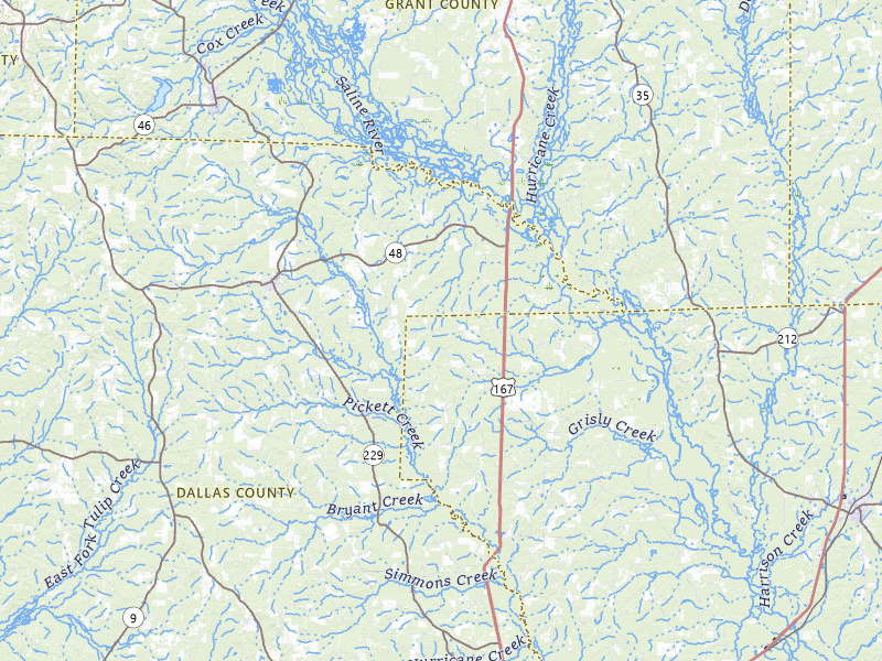 Radar-estimated hail-size map of the storm over Carthage, AR on Mar 15, 2026