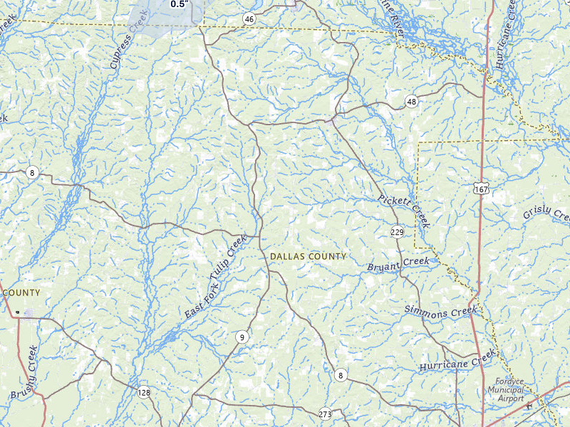 NEXRAD radar-signature map of the hail storm over Carthage, AR on Apr 28, 2026
