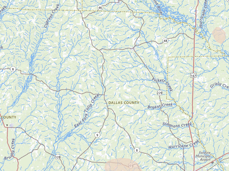 Radar-estimated hail-size map of the storm over Carthage, AR on May 30, 2026