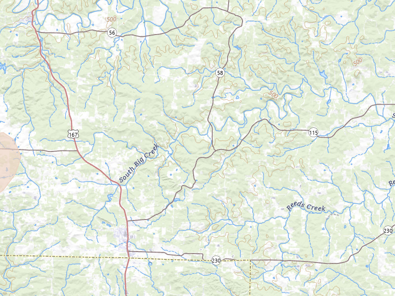 Radar-estimated hail-size map of the storm over Cave City, AR on Jul 4, 2026