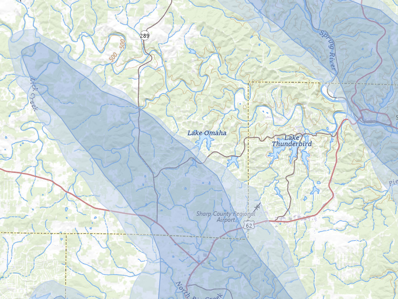 NEXRAD radar-signature map of the hail storm over Cherokee Village, AR on Jun 1, 2026