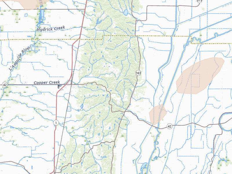 Radar-estimated hail-size map of the storm over Cherry Valley, AR on Apr 28, 2026