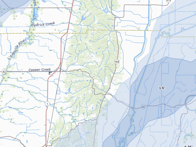 NEXRAD radar-signature map of the hail storm over Cherry Valley, AR on Apr 28, 2026
