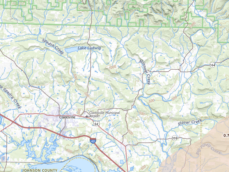 Radar-estimated hail-size map of the storm over Clarksville, AR on Apr 28, 2026