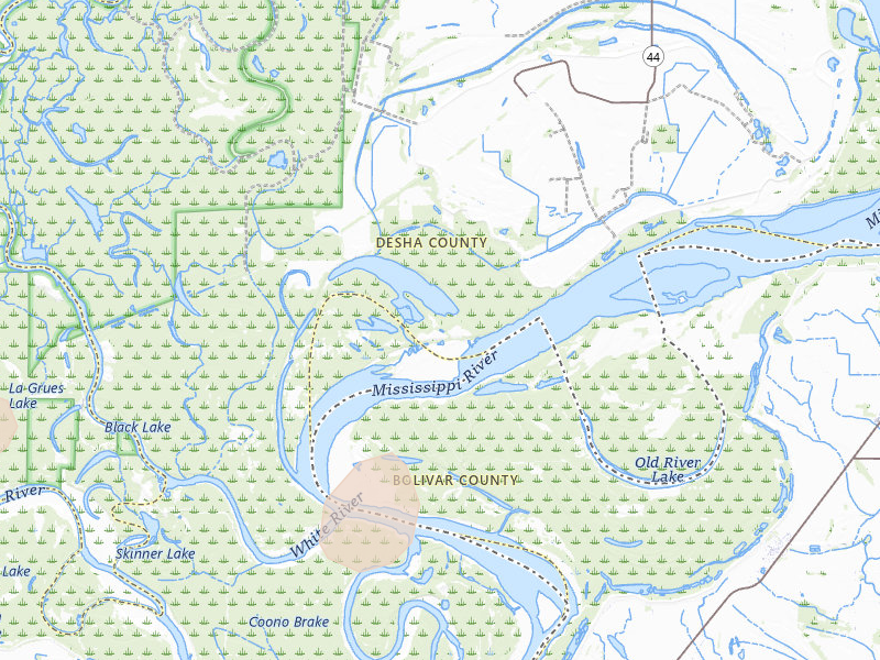Radar-estimated hail-size map of the storm over Crumrod, AR on Mar 7, 2026