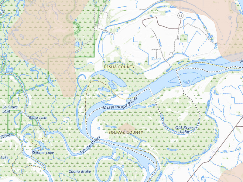 Radar-estimated hail-size map of the storm over Crumrod, AR on Jun 1, 2026