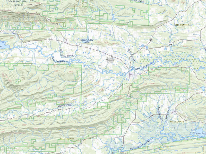 Radar-estimated hail-size map of the storm over Danville, AR on May 9, 2026