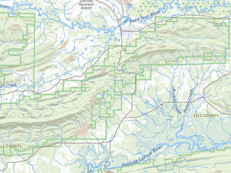 Radar-estimated hail-size map of the storm over Danville, AR on May 30, 2026