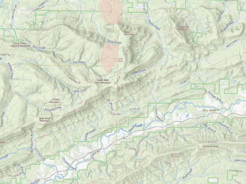 Radar-estimated hail-size map of the storm over Danville, AR
