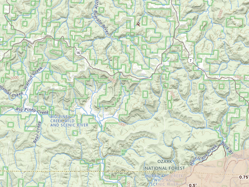 Radar-estimated hail-size map of the storm over Deer, AR on Apr 27, 2026