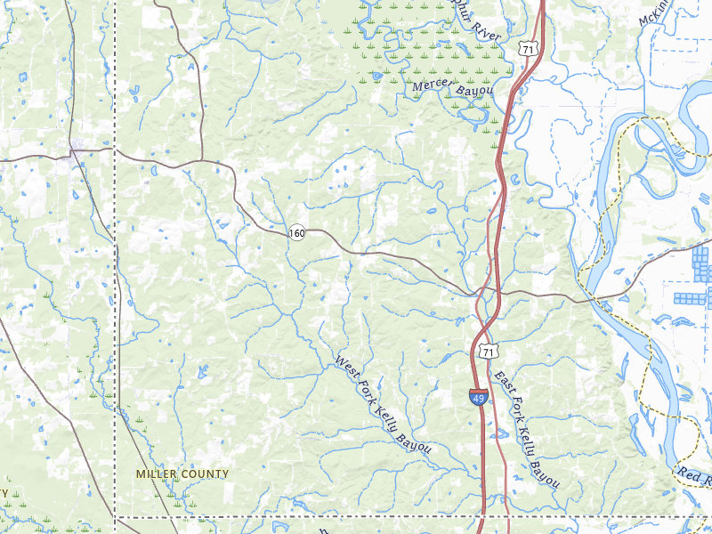 NEXRAD radar-signature map of the hail over Doddridge, AR