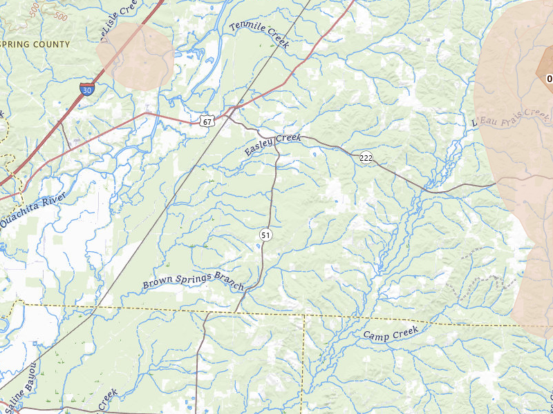 Radar-estimated hail-size map of the storm over Donaldson, AR on Jul 4, 2026