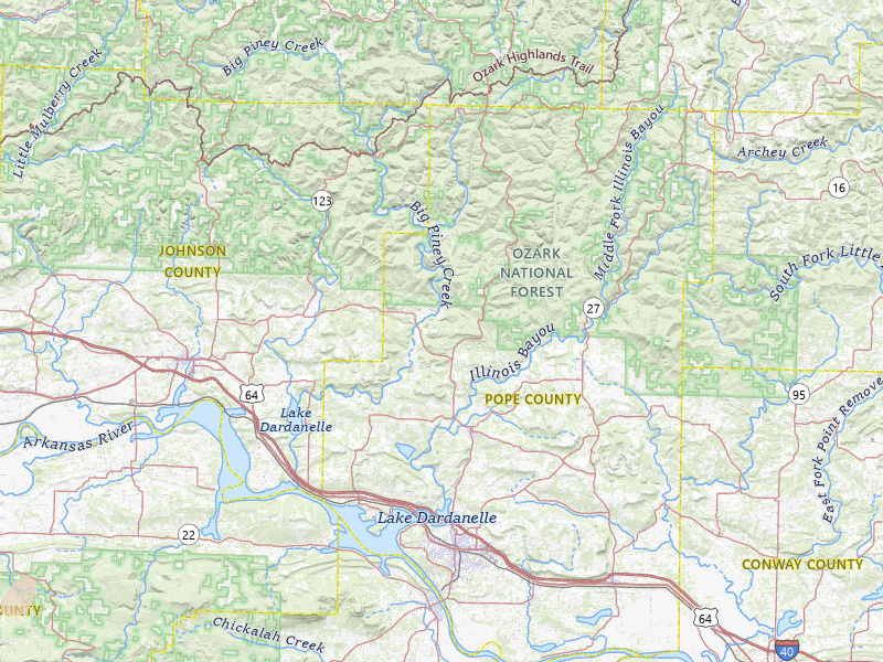 Radar-estimated hail-size map of the storm over Dover, AR on Mar 6, 2026