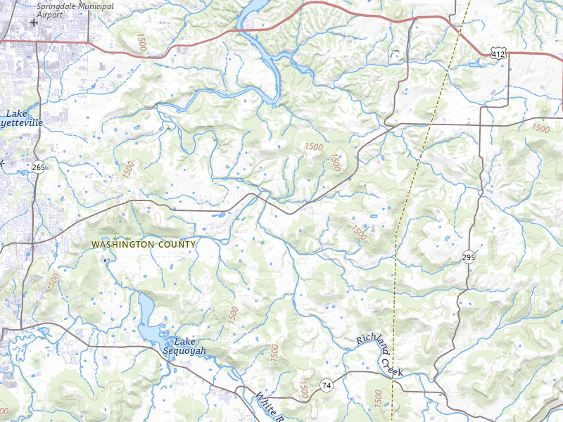 Radar-estimated hail-size map of the storm over Elkins, AR on Mar 15, 2026