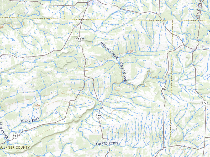 Radar-estimated hail-size map of the storm over Enola, AR on Apr 28, 2026