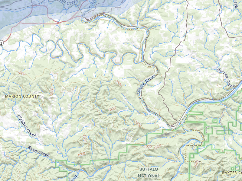 NEXRAD radar-signature map of the hail storm over Flippin, AR on Mar 15, 2026