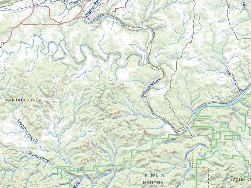 Radar-estimated hail-size map of the storm over Flippin, AR on Jul 11, 2026