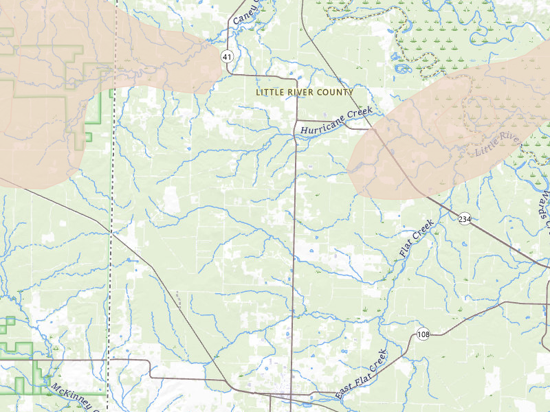 Radar-estimated hail-size map of the storm over Foreman, AR on Apr 28, 2026