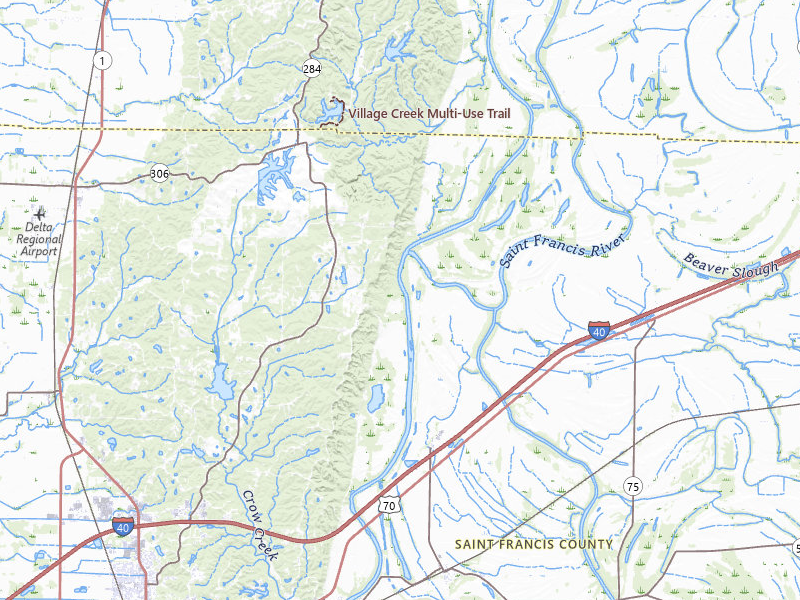 Radar-estimated hail-size map of the storm over Forrest City, AR on Jun 24, 2026