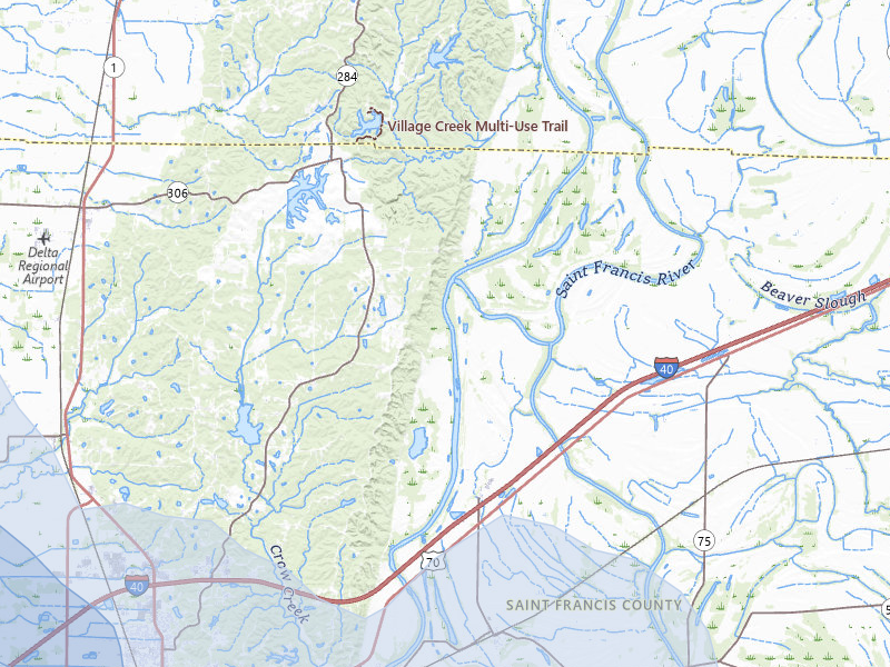 NEXRAD radar-signature map of the hail storm over Forrest City, AR on Jul 11, 2026