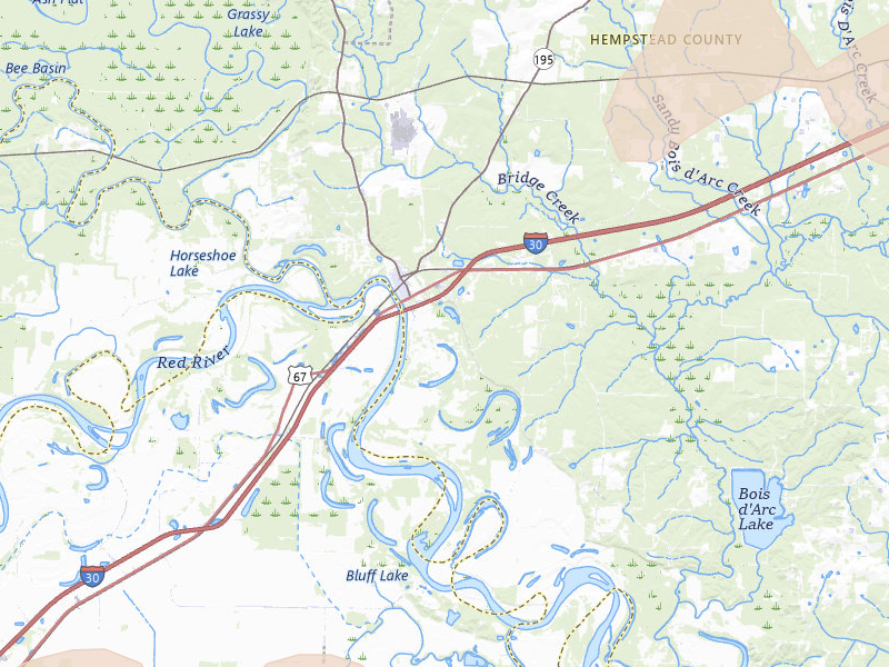Radar-estimated hail-size map of the storm over Fulton, AR on Mar 15, 2026