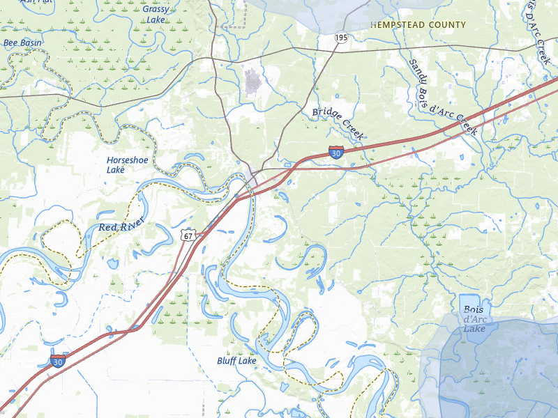 NEXRAD radar-signature map of the hail over Fulton, AR