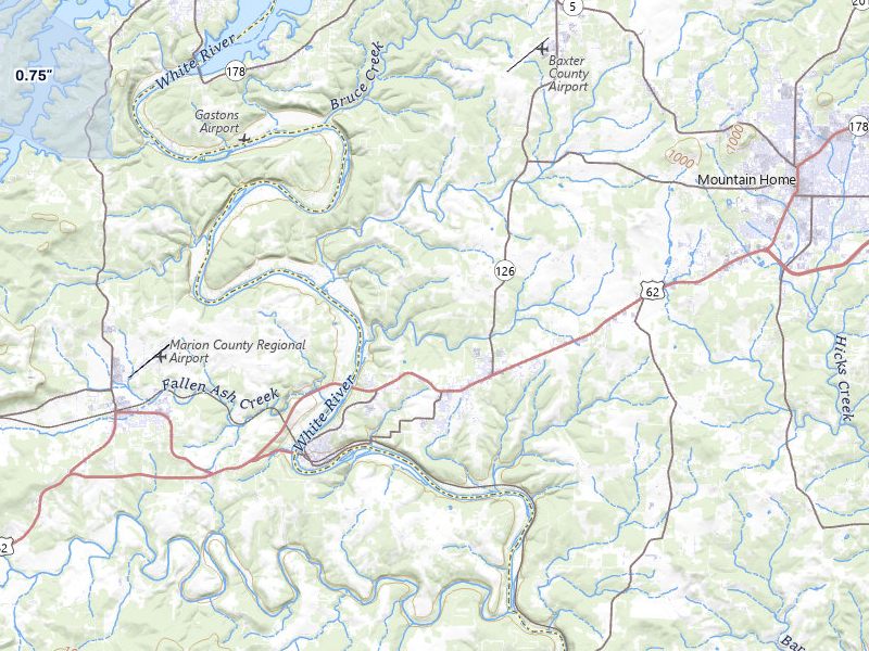 NEXRAD radar-signature map of the hail storm over Gassville, AR on Aug 6, 2026