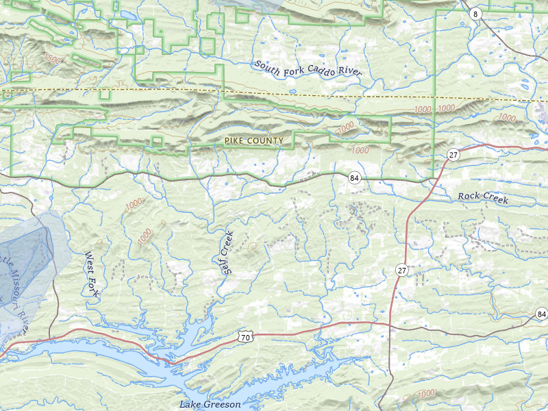 NEXRAD radar-signature map of the hail storm over Glenwood, AR on Apr 28, 2026