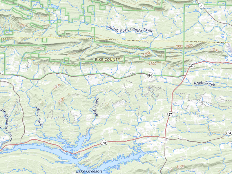 NEXRAD radar-signature map of the hail over Glenwood, AR