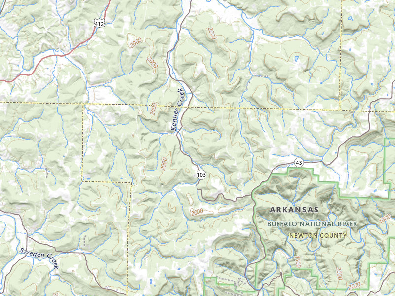 NEXRAD radar-signature map of the hail storm over Green Forest, AR on Mar 6, 2026